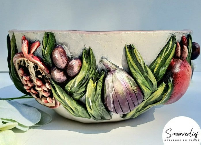 Glaze bak rond granate en vye