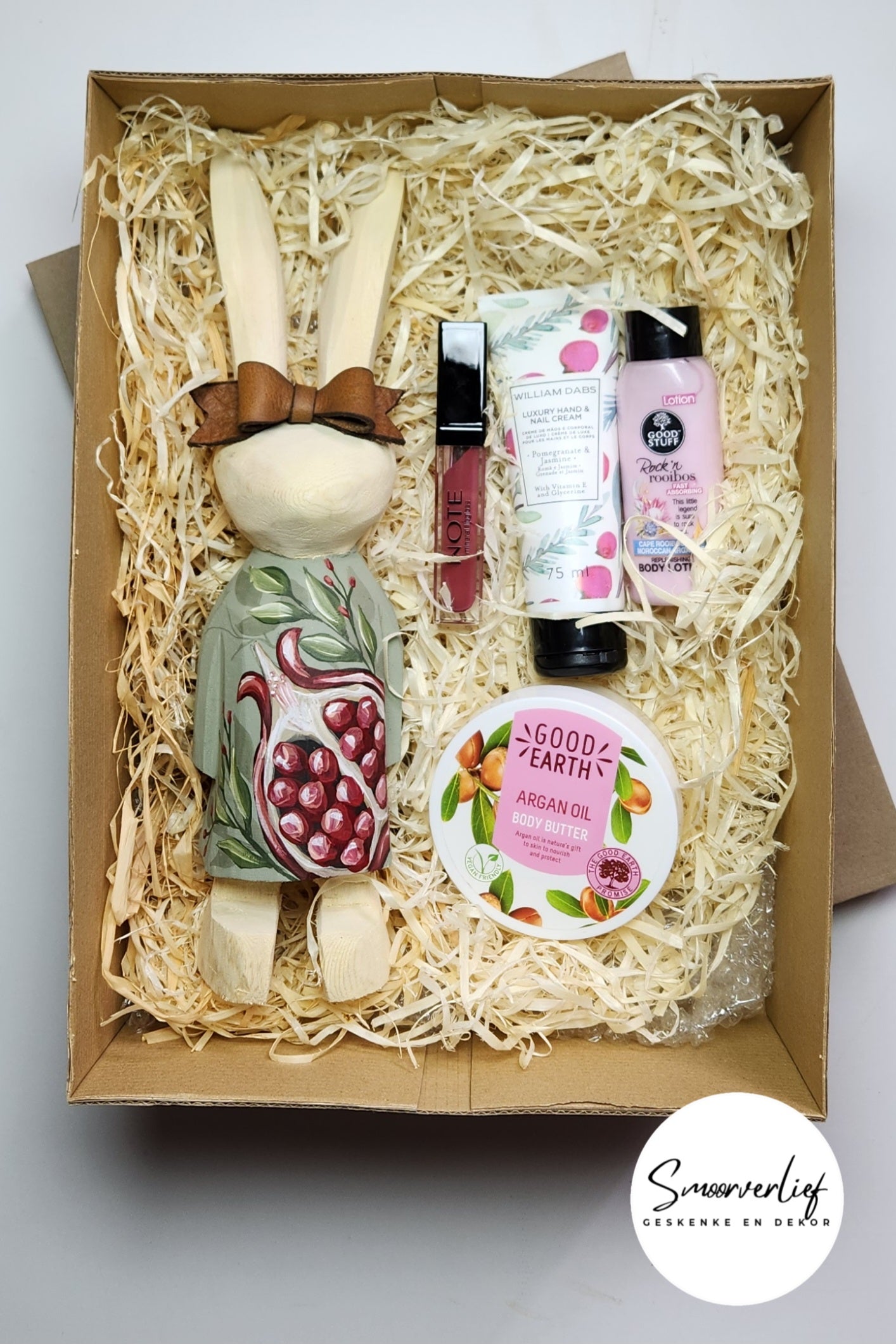 Hout haas geskenk boks