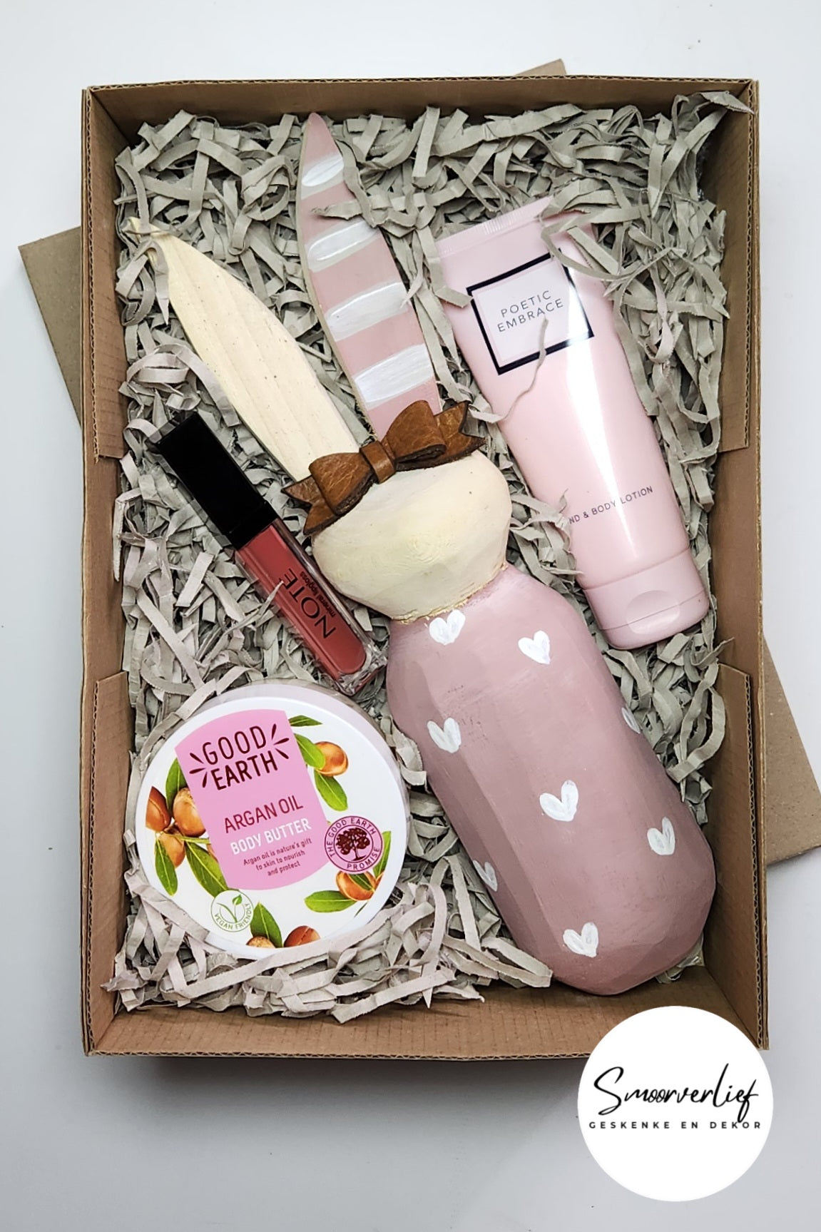 Hout haas geskenk boks