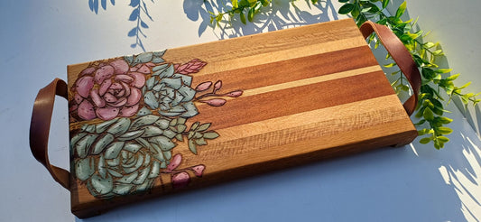 Houtbord Vetplante