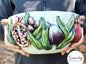 Glaze bak rond granate en vye