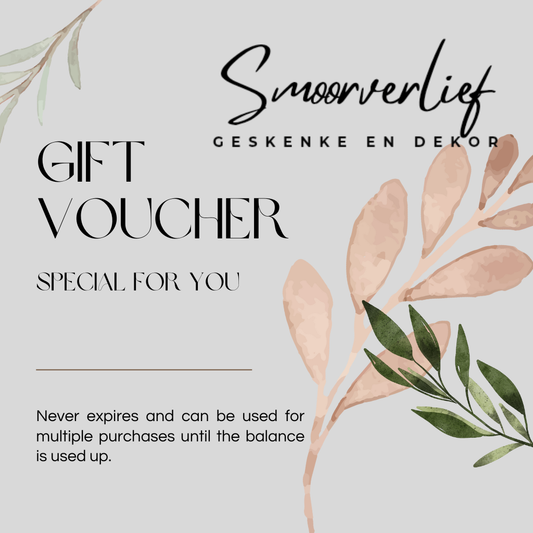 Smoorverlief Geskenke en Dekor Gift Voucher