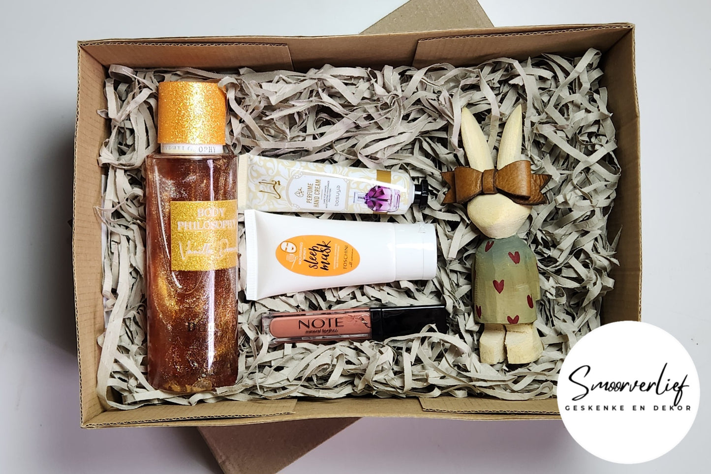 Mini hout haas geskenk boks