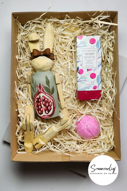 Hout haas geskenk boks